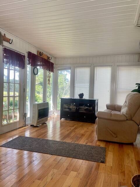 Sunroom exterior and deck connection